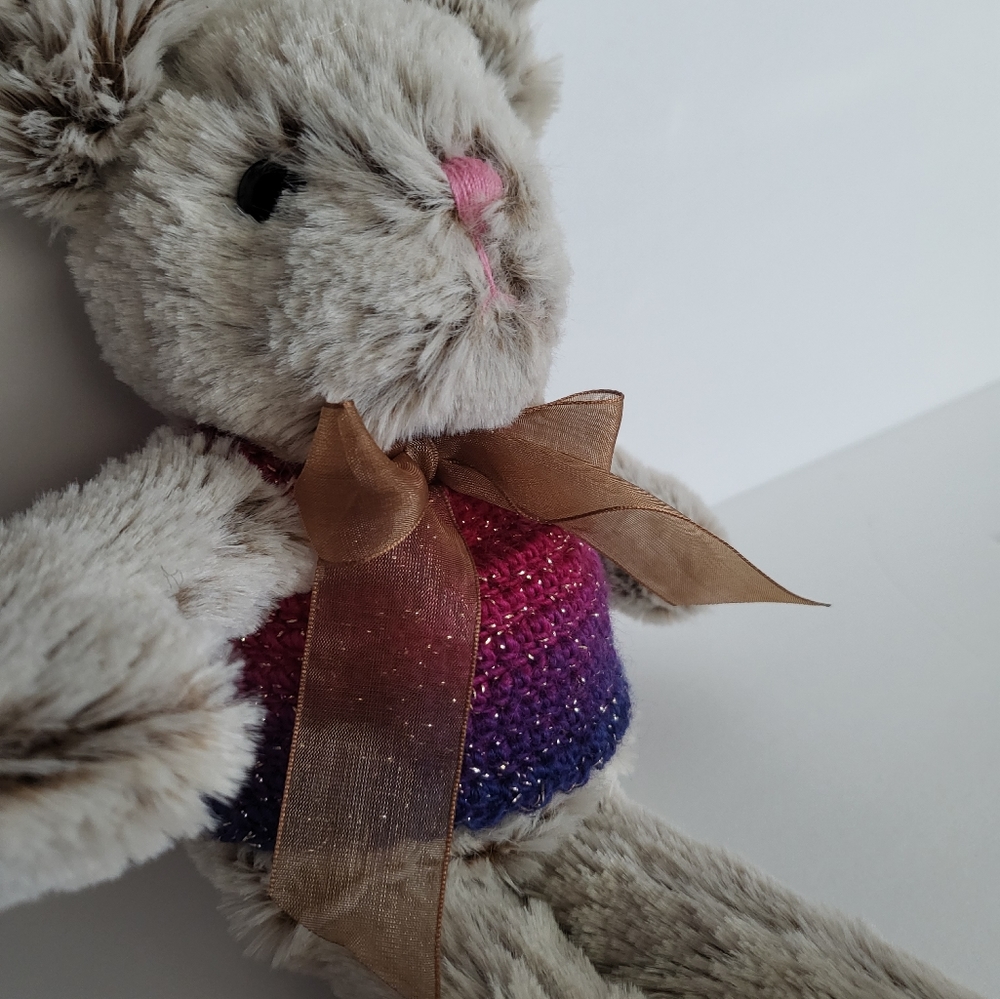Plush Bunny With Crochet Dress